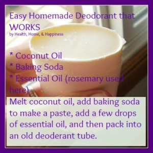 Home made Natural Deodorant with baking soda, coconut oil, and rosemary ...