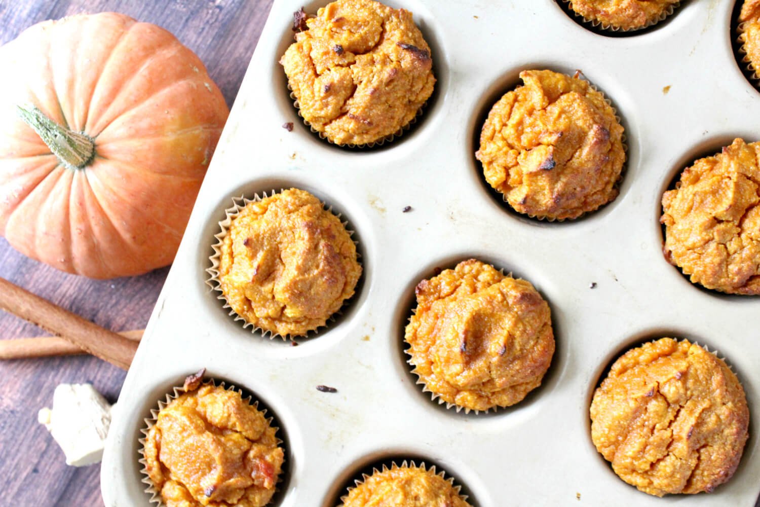 Almond Flour Pumpkin Pie Muffins With Fresh Ginger