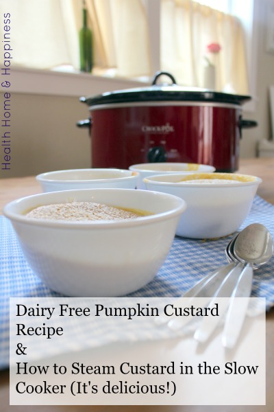 Crockpot pumpkin custard