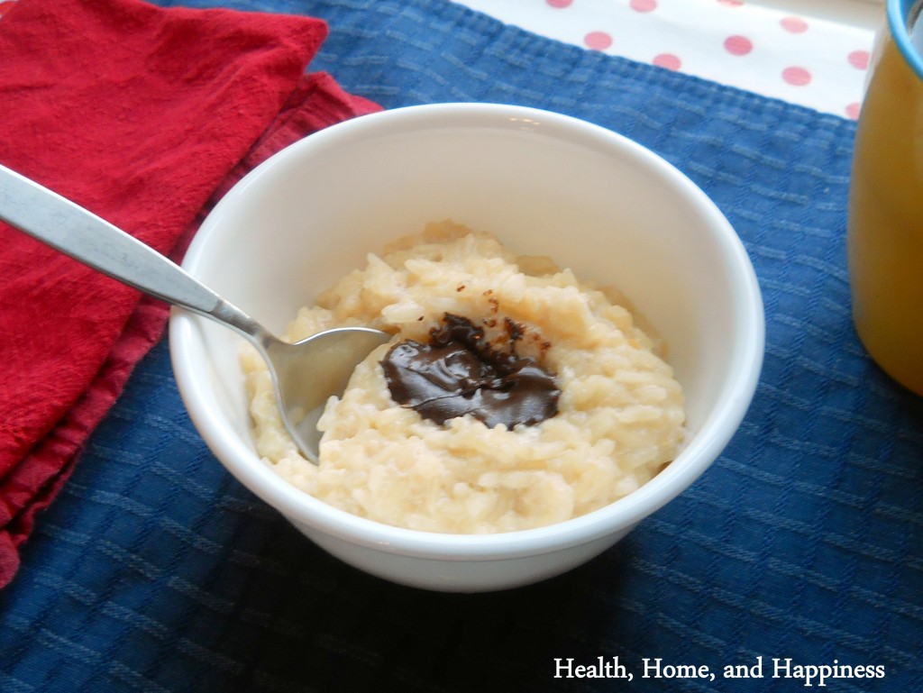 Rice Pudding made with Maple Syrup, Gluten Free