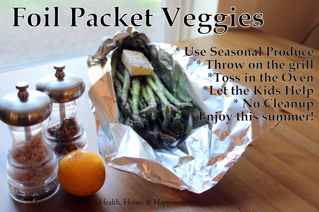 Veggie packet veggies - seasonal and easy!