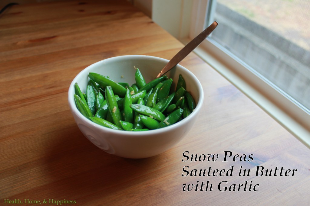 Simple Sauteed Snow Peas (side dish) - Health, Home, & Happiness