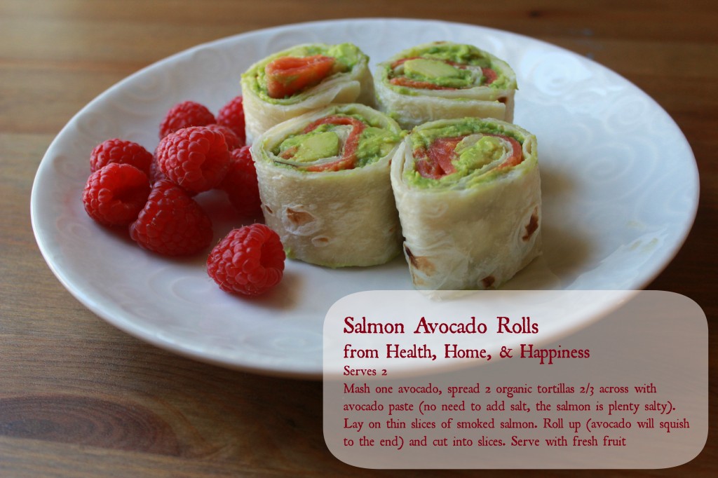 Salmon avocado rolls