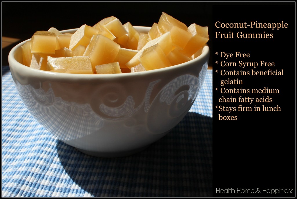 natural coconut pineapple gummies with gelatin pin