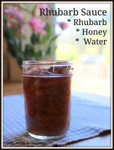 Rhubarb sauce ingredients