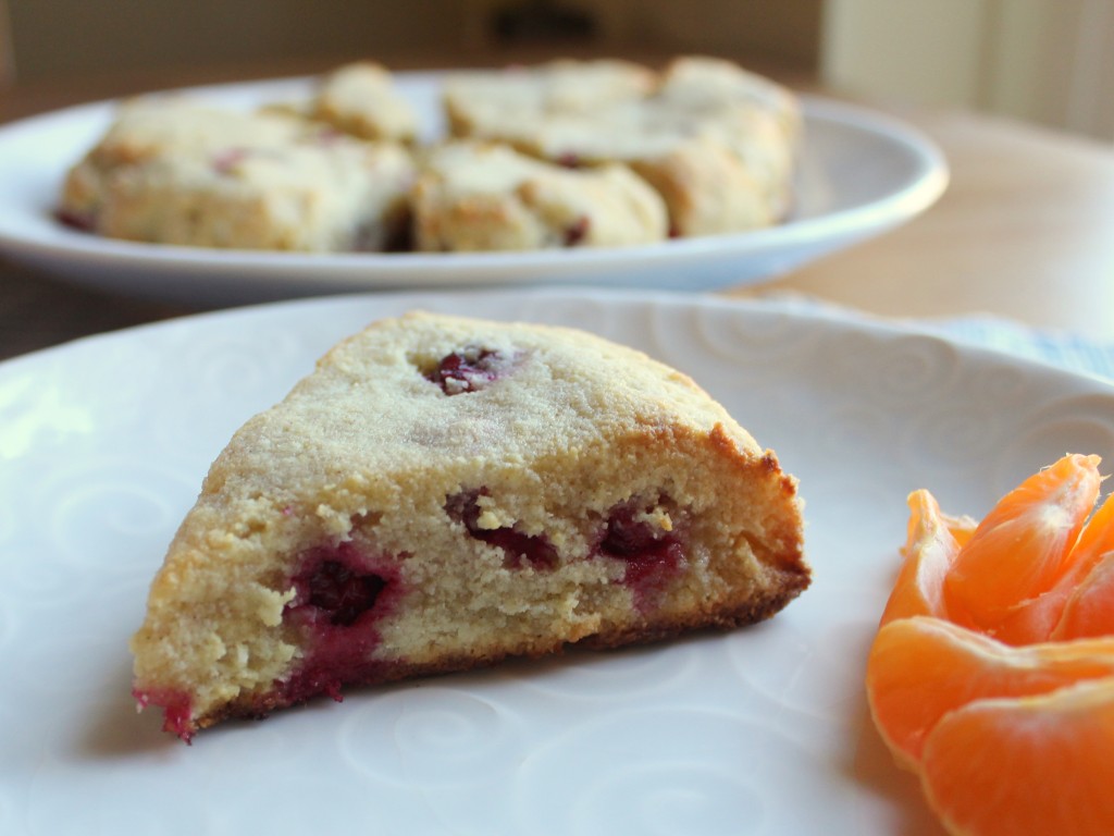 Cranberry Ginger Almond Flour Scones