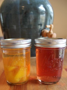 kombucha second ferment in a mason jar