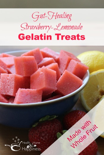 gut healing strawberry lemonade gelatin treats