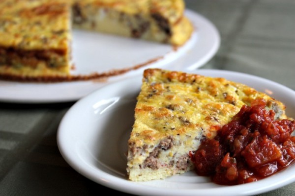 Easy Sausage & Summer Squash Frittata - from Healthy, Home & Happy