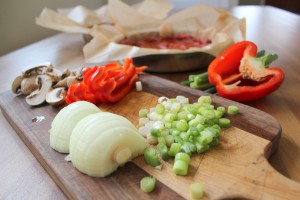 Meatza ingredients - paleo pizza