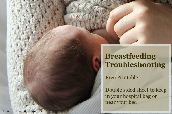 Breastfeeding newborn troubleshooting printable