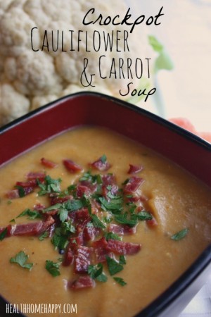 Creamy Cauliflower & Carrot Soup -GAPS and Paleo