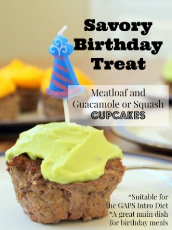 GAPS Intro Guacamole or squash and Meat Cupcakes