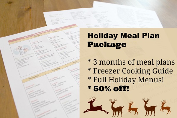 Holiday meal plan package