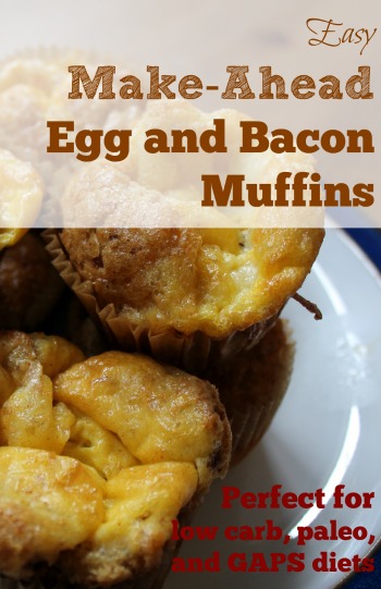 Easy make ahead bacon and egg muffins - paleo and GAPS