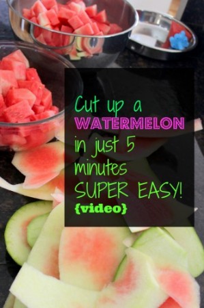 Super easy way to cut up watermelon