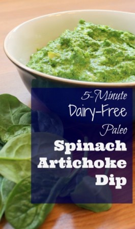 easy dairy free spinach artichoke dip