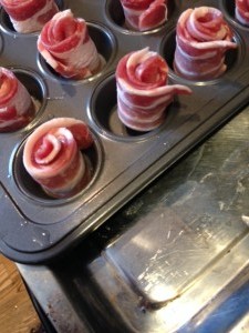 Baked Bacon Roses 