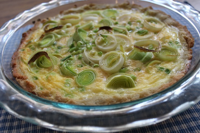 GrainFree Quiche For Spring with Leeks and Green Onions ⋆ Health, Home, & Happiness