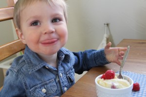 eating ice cream made with raw eggs