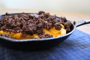 Skillet Squash and Beef Sausage Bake