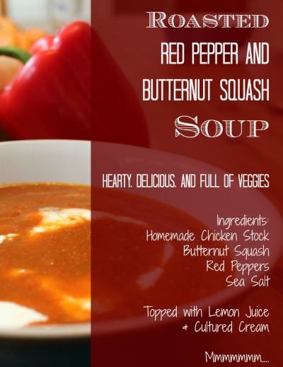 Roasted Red Pepper and Butternut Squash Soup