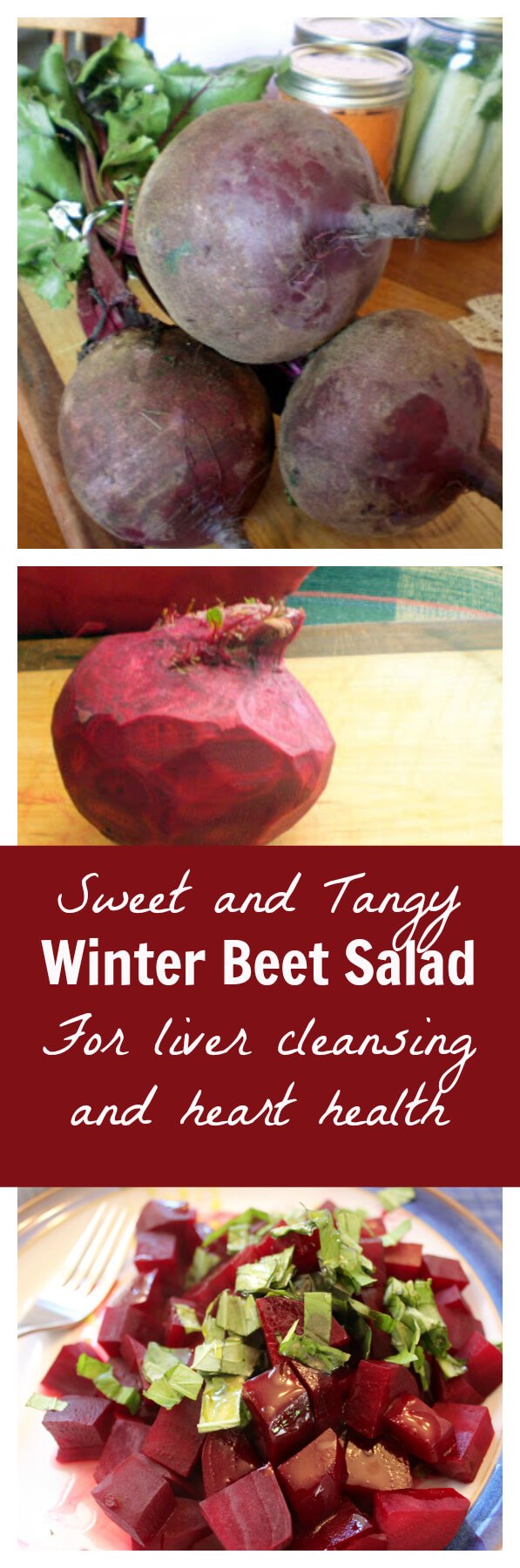 Winter Beet Salad with fresh ingredients