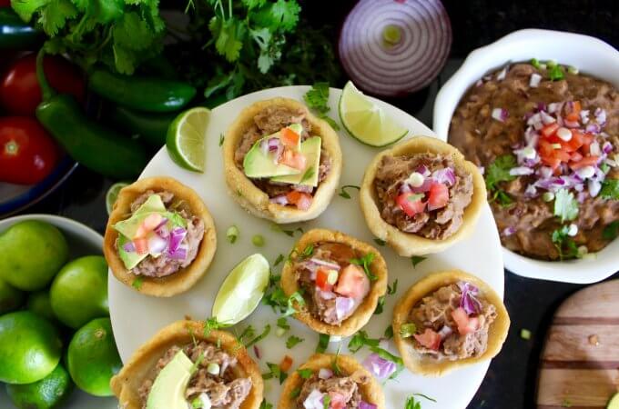 Gluten-Free Mexican Sopes (delicious fried corn cakes with toppings) ⋆