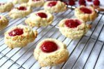 Almond flour raspberry thumbprint cookies