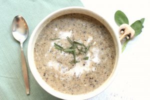 Dairy-Free Cream of Mushroom Soup with Sage