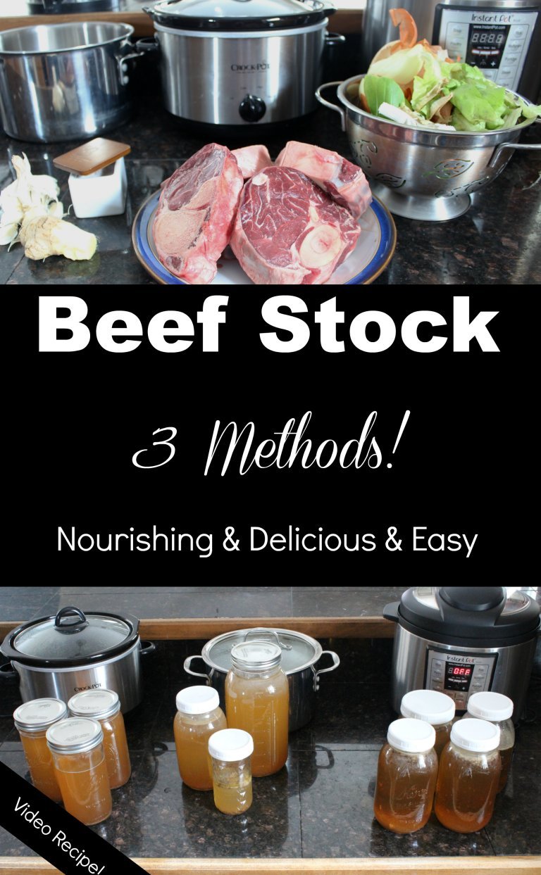 Comparing Ways to Make Beef Stock Instant Pot, Slow Cooker, and Stock