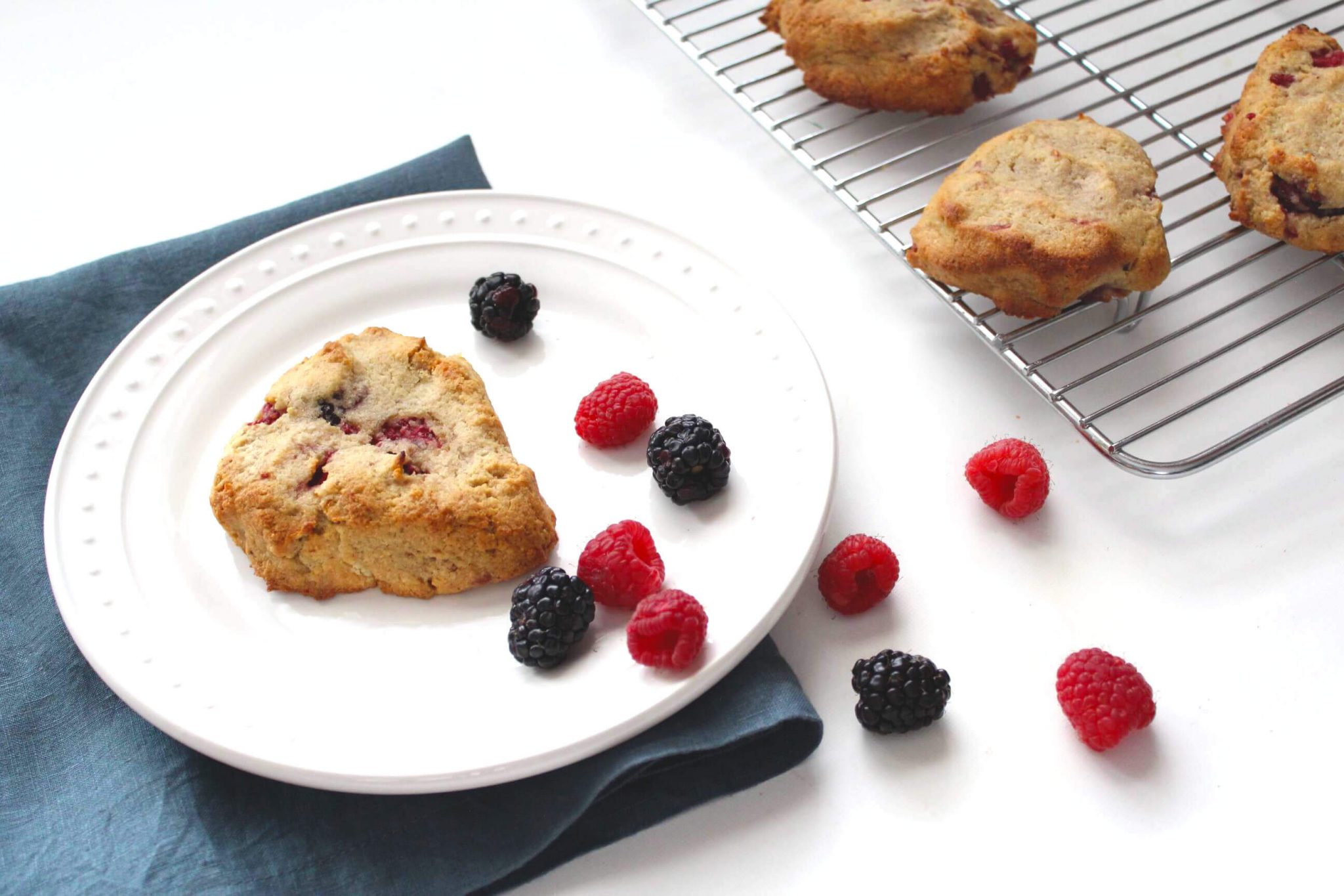 Grain Free Berry Scones made with Almond Flour