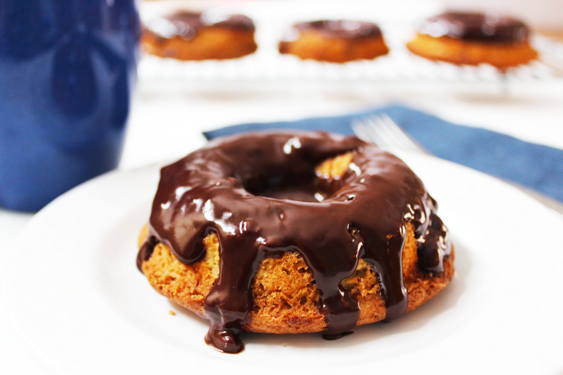 Keto Cinnamon Donuts with Chocolate Frosting