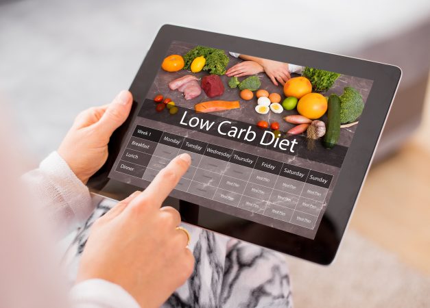 Low Carb Diet Meal Plan on Tablet to Know You are in Ketosis