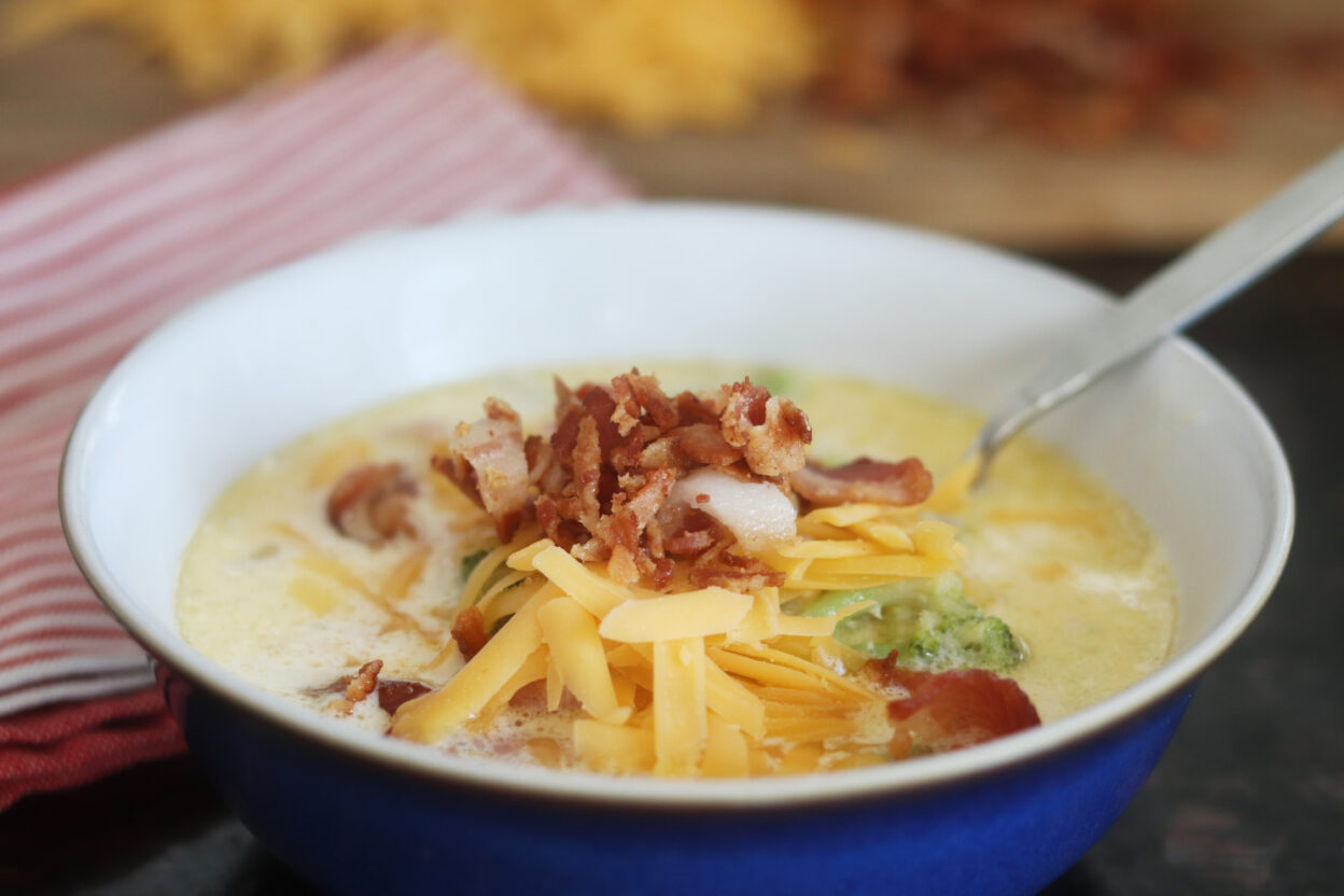 Broccoli Ham and Cheese Soup (Keto, low carb) ⋆ Health, Home, & Happiness